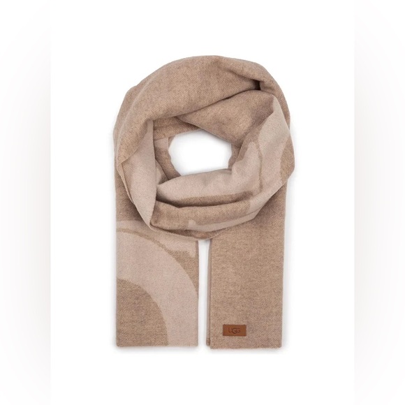 UGG Accessories - UGG Scarf W Woven Ugg Logo Scarf Beige Large Wrap